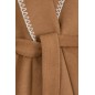 Cape ceinturée camel femme