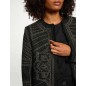Veste droite cloutée noir femme
