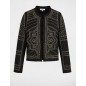 Veste droite cloutée noir femme