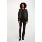 Veste droite cloutée noir femme