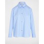 Chemise manches longues rayée bleu ciel femme