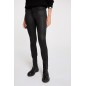 Pantalon slim enduit noir femme Pantalon slim enduit noir femme