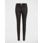 Pantalon slim enduit noir femme Pantalon slim enduit noir femme
