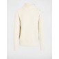 Pull manches longues avec boutons ivoire femme