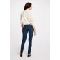 Pull manches longues avec boutons ivoire femme