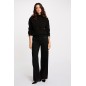 Pull manches longues avec boutons ivoire femme