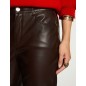 Pantalon similicuir marron femme Pantalon similicuir marron femme