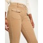 Pantalon ajusté velours sable femme