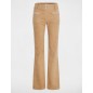 Pantalon ajusté velours sable femme