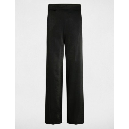 pantalon large fluide noir femme