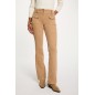 Pantalon ajusté velours sable femme