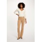 Pantalon ajusté velours sable femme