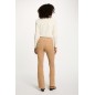 Pantalon ajusté velours sable femme