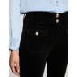Pantalon ajusté velours sable femme