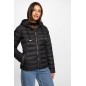 Doudoune à capuche noir femme