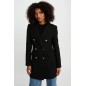 Manteau mi-long avec boutons taupe femme Manteau mi-long avec boutons taupe femme