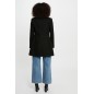 Manteau mi-long avec boutons taupe femme Manteau mi-long avec boutons taupe femme