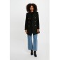Manteau mi-long avec boutons taupe femme Manteau mi-long avec boutons taupe femme