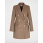 Manteau mi-long avec boutons taupe femme Manteau mi-long avec boutons taupe femme