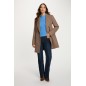 Manteau mi-long avec boutons taupe femme Manteau mi-long avec boutons taupe femme
