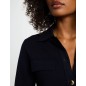 Gilet manches longues bleu marine femme