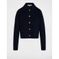 Gilet manches longues bleu marine femme