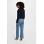 Gilet manches longues bleu marine femme