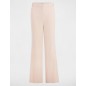 Pantalon large rayé rose clair