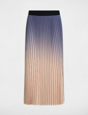 jupe plissée beige