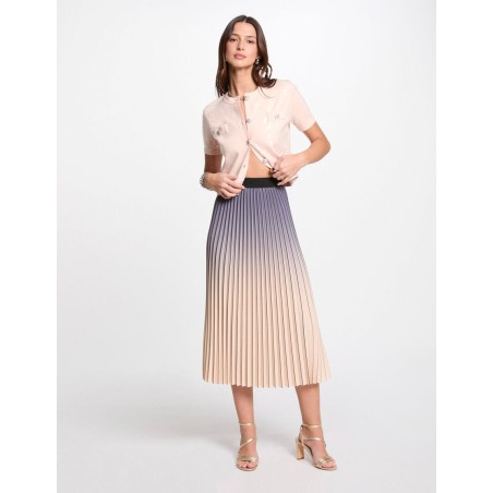 jupe plissée beige